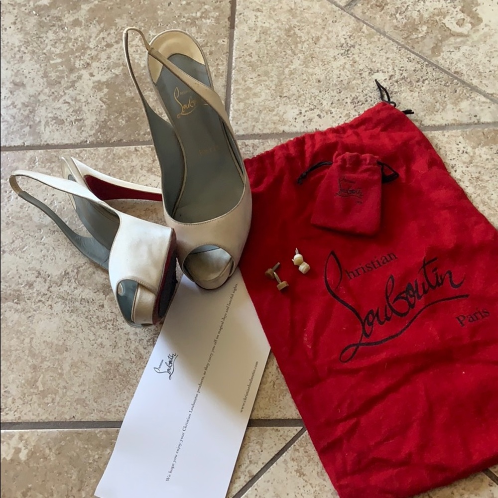 Authentic Christian Louboutin Slingback Heel
